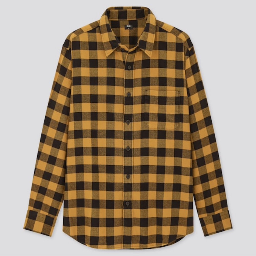 NWT Uniqlo Flannel Checked Long Sleeve Shirt